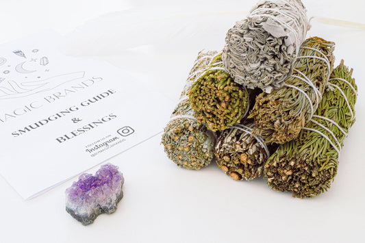 Sage Smudge Kit, Amethyst, Palo Santo, Healing Herbs