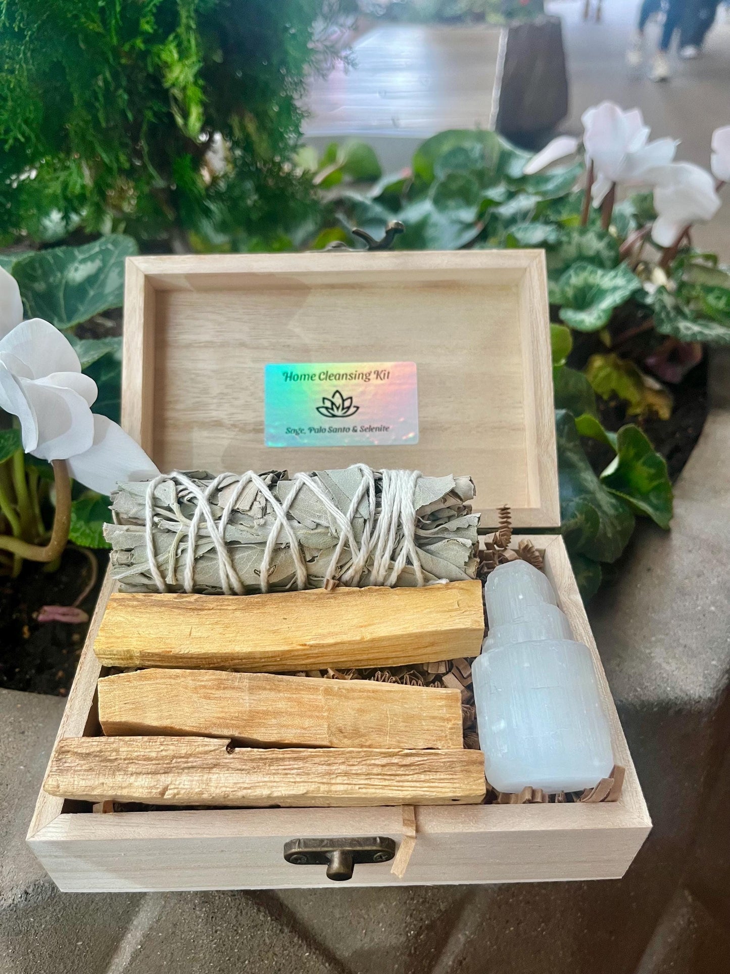 Home Cleansing Kit with Sage, Palo Santo, Selenite, House Warming Gift Kit, Protection & Cleansing, Reiki, Meditation, Energy Cleansing,